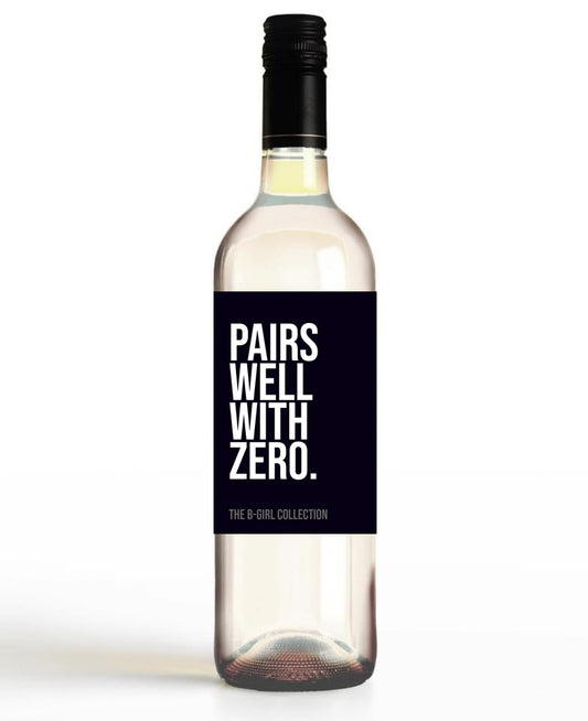 Pairs Well With Zero.